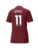 Manchester City Jeremy Doku #11 Tredjedrakt Dame 2024-25 Korte ermer